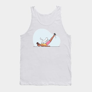 YOGA WITH CAT ILLUSTRATION Tank Top